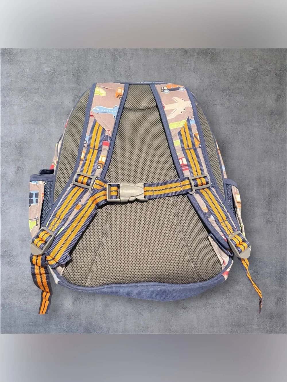 Pottery Barn Buses Planes Toddler Backpack